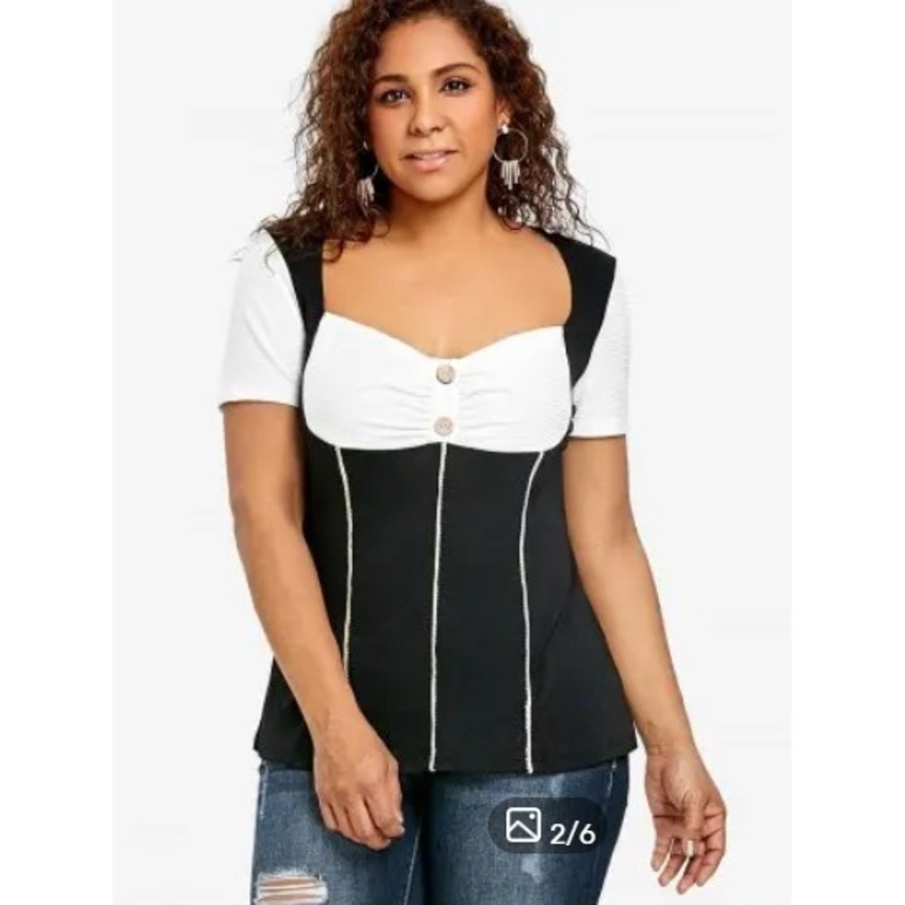 Dirndl Style‎ Top, Corset Look, Oktoberfest Costume, Black and Beige, Size S